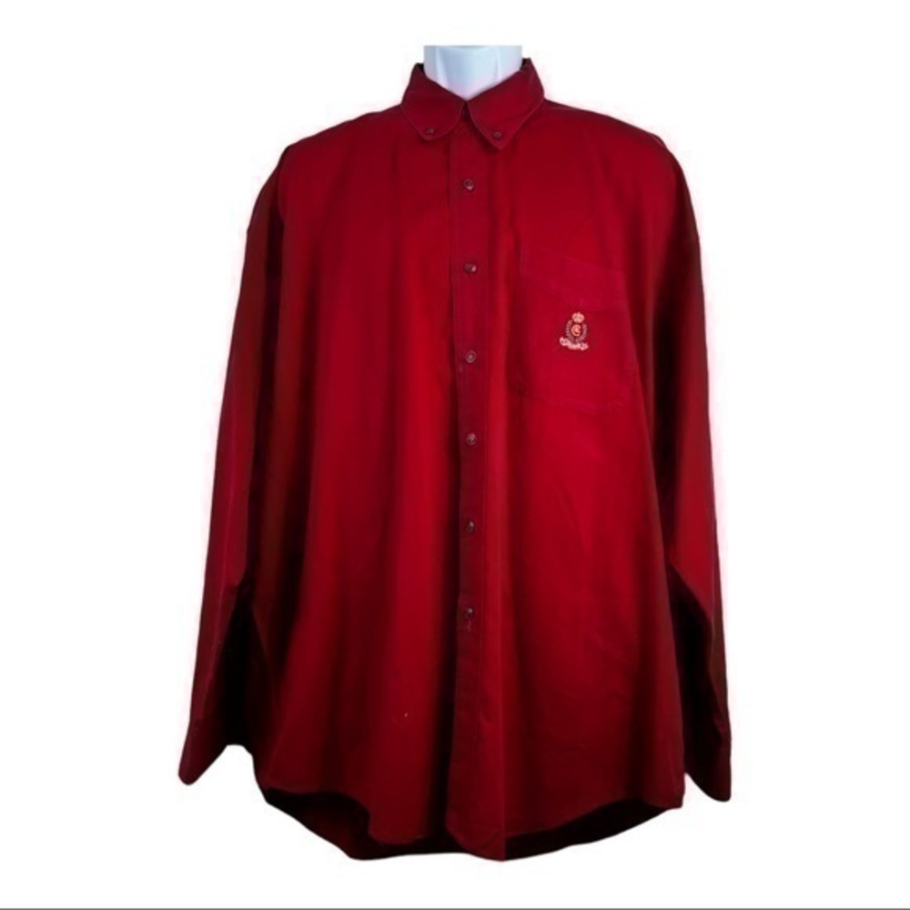Chaps Ralph Lauren Men Casual shirt Buttons Down Red size XL